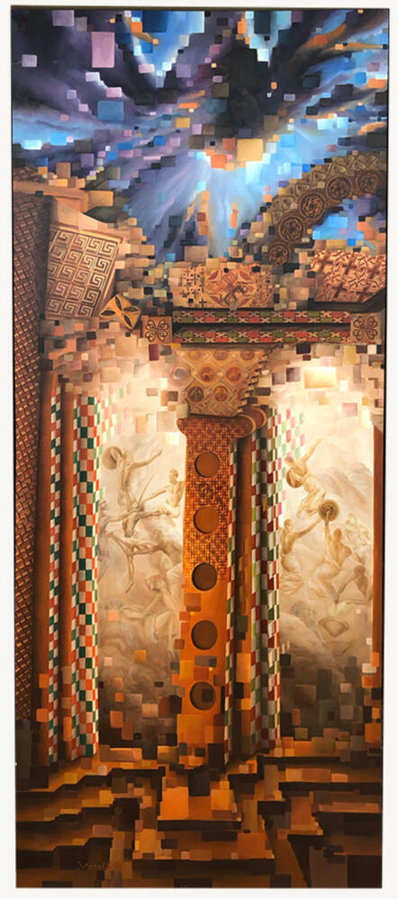 Formation, oil on canvas, size 84x200cm, price: A$ 1,250