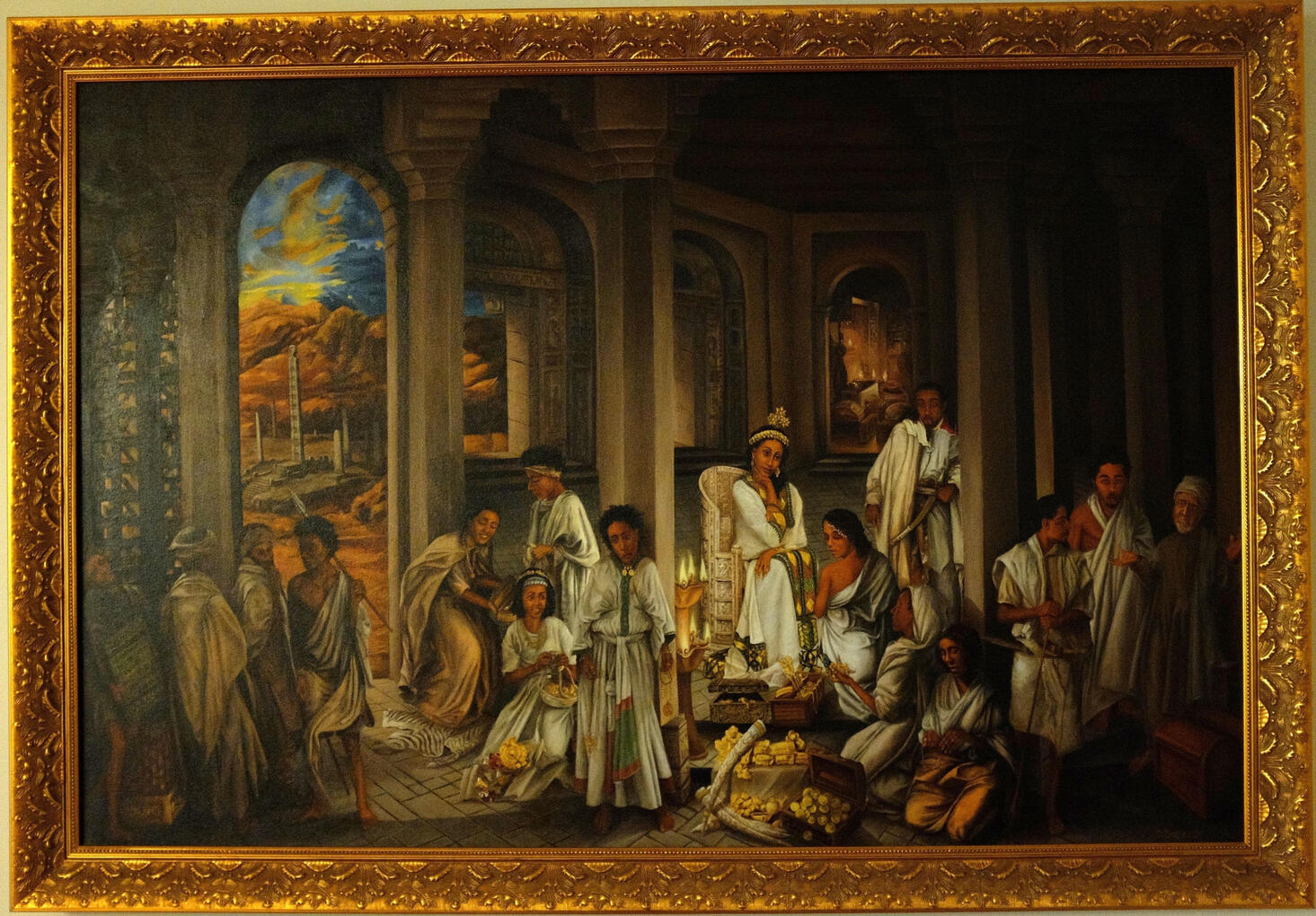Queen of Sheba at her palace, oil on canvas, 230 x 110cm, not available